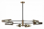Люстра на штанге ST-Luce Morave SL1209.302.06 цвет плафона/подвески Светло-серый, цвет арматуры Бронза, Черный-1