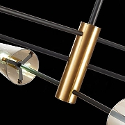 Люстра на штанге ST-Luce Morave SL1209.302.06 цвет плафона/подвески Светло-серый, цвет арматуры Бронза, Черный-7