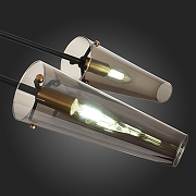 Люстра на штанге ST-Luce Morave SL1209.302.06 цвет плафона/подвески Светло-серый, цвет арматуры Бронза, Черный-9