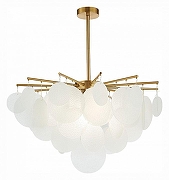Люстра на штанге ST-Luce Vittoria SL1231.302.06 цвет плафона/подвески Белый, цвет арматуры Латунь-1