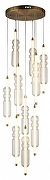 Люстра Omnilux Vepri OML-51806-37 цвет плафона/подвески Прозрачный, цвет арматуры Латунь