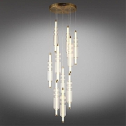 Люстра Omnilux Vepri OML-51806-37 цвет плафона/подвески Прозрачный, цвет арматуры Латунь-1