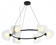 Люстра Omnilux Cennina OML-52403-06 цвет плафона/подвески Белый, Прозрачный, цвет арматуры Черный-1