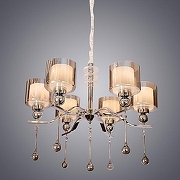 Люстра Omnilux Giarre OML-56003-06 цвет плафона/подвески Белый, Коричневый, цвет арматуры Хром-1