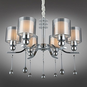 Люстра Omnilux Giarre OML-56003-06 цвет плафона/подвески Белый, Коричневый, цвет арматуры Хром-2