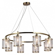 Люстра Omnilux Lanloup OML-59803-08 цвет плафона/подвески Прозрачный, цвет арматуры Бронза-1