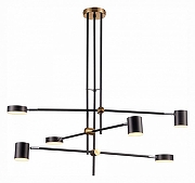 Люстра на штанге ST-Luce Rodr1go SL1604.432.06 цвет плафона/подвески Черный, цвет арматуры Латунь, Черный-2