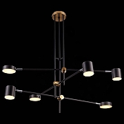 Люстра на штанге ST-Luce Rodr1go SL1604.432.06 цвет плафона/подвески Черный, цвет арматуры Латунь, Черный-3