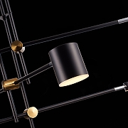 Люстра на штанге ST-Luce Rodr1go SL1604.432.06 цвет плафона/подвески Черный, цвет арматуры Латунь, Черный-10