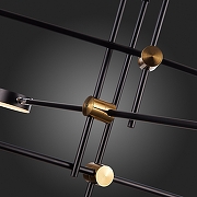 Люстра на штанге ST-Luce Rodr1go SL1604.432.06 цвет плафона/подвески Черный, цвет арматуры Латунь, Черный-12