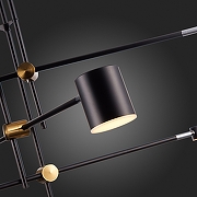 Люстра на штанге ST-Luce Rodr1go SL1604.432.06 цвет плафона/подвески Черный, цвет арматуры Латунь, Черный-13