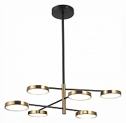 Люстра на штанге ST-Luce Farone SL1605.413.06 цвет плафона/подвески Белый, Латунь, цвет арматуры Черный-1