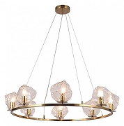 Люстра Omnilux Begard OML-68003-08 цвет плафона/подвески Прозрачный, цвет арматуры Бронза-1