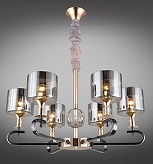 Люстра Omnilux Ausonia OML-68703-06 цвет плафона/подвески Светло-серый, цвет арматуры Золото-2