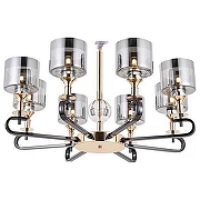 Люстра Omnilux Ausonia OML-68703-08 цвет плафона/подвески Светло-серый, цвет арматуры Золото