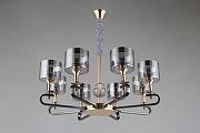 Люстра Omnilux Ausonia OML-68703-08 цвет плафона/подвески Светло-серый, цвет арматуры Золото-3