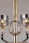 Люстра Omnilux Ausonia OML-68703-08 цвет плафона/подвески Светло-серый, цвет арматуры Золото-9