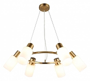 Люстра Omnilux Ales OML-69103-06 цвет плафона/подвески Белый, цвет арматуры Латунь-1