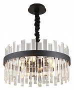 Люстра Omnilux Oriolo OML-69413-06 цвет плафона/подвески Прозрачный, цвет арматуры Черный-1
