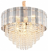 Люстра Omnilux Naro OML-69503-08 цвет плафона/подвески Светло-серый, Прозрачный, цвет арматуры Золото