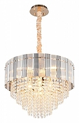 Люстра Omnilux Naro OML-69503-08 цвет плафона/подвески Светло-серый, Прозрачный, цвет арматуры Золото-1