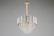 Люстра Omnilux Naro OML-69503-08 цвет плафона/подвески Светло-серый, Прозрачный, цвет арматуры Золото-5