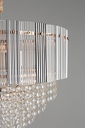 Люстра Omnilux Naro OML-69503-08 цвет плафона/подвески Светло-серый, Прозрачный, цвет арматуры Золото-10
