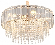 Люстра Omnilux Oliveri OML-69613-10 цвет плафона/подвески Светло-серый, Прозрачный, цвет арматуры Золото