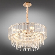 Люстра Omnilux Oliveri OML-69613-10 цвет плафона/подвески Светло-серый, Прозрачный, цвет арматуры Золото-2