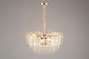 Люстра Omnilux Oliveri OML-69613-10 цвет плафона/подвески Светло-серый, Прозрачный, цвет арматуры Золото-5