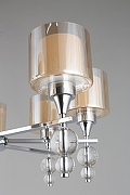 Люстра Omnilux Aprica OML-70803-08 цвет плафона/подвески Оранжевый, цвет арматуры Хром-8