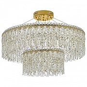 Люстра Arti Lampadari Ovindoli Gold Ovindoli L 1.5.80+40.100 G цвет плафона/подвески Прозрачный, цвет арматуры Золото-1