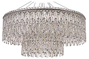 Люстра Arti Lampadari Ovindoli Nickel Ovindoli L 1.5.80+40.100 N цвет плафона/подвески Прозрачный, цвет арматуры Никель