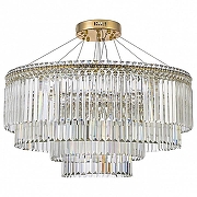 Люстра Arti Lampadari Ovindoli Gold Ovindoli L 1.5.80+40.101 G цвет плафона/подвески Прозрачный, цвет арматуры Золото-1