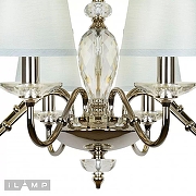 Люстра iLamp Dolce Vita P2345-8 nic цвет плафона/подвески Голубой, цвет арматуры Никель-4