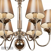 Люстра iLamp Rolling P2406-6 Nickel цвет плафона/подвески Коричневый, цвет арматуры Никель-3