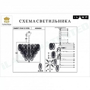 Люстра iLamp Gramercy P2548-12 NIC цвет плафона/подвески Прозрачный, цвет арматуры Никель-2