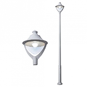 Фонарный столб Fumagalli Beppe P50.372.000.LXH27 цвет плафона/подвески Прозрачный, цвет арматуры Серый