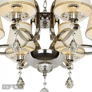 Люстра iLamp Centro P7505-6 nic цвет плафона/подвески Белый, Прозрачный, цвет арматуры Никель-3