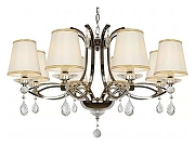 Люстра iLamp Centro P7505-8 nic цвет плафона/подвески Белый, Прозрачный, цвет арматуры Никель