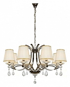 Люстра iLamp Centro P7505-8 nic цвет плафона/подвески Белый, Прозрачный, цвет арматуры Никель-1