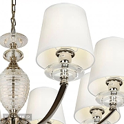 Люстра iLamp Hilarious P9397-8 nic цвет плафона/подвески Белый, цвет арматуры Прозрачный, Никель-3