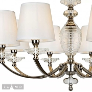 Люстра iLamp Hilarious P9397-8 nic цвет плафона/подвески Белый, цвет арматуры Прозрачный, Никель-4