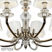 Люстра iLamp Holywood P9399-8 nic цвет плафона/подвески Белый, цвет арматуры Никель-3