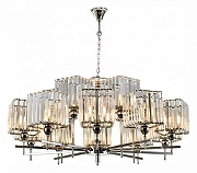 Люстра iLamp Staten Island P9514-10+5 NIC цвет плафона/подвески Прозрачный, цвет арматуры Никель-1