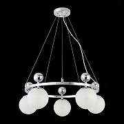 Люстра EVOLUCE Pech1o SLE106103-05 цвет плафона/подвески Белый, цвет арматуры Хром-5