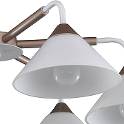 Люстра на штанге Arti Lampadari Ribera Ribera E 1.1.6 CW цвет плафона/подвески Белый, цвет арматуры Белый, Коричневый-1