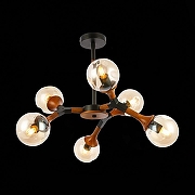 Люстра на штанге EVOLUCE Raquel SLE109402-06 цвет плафона/подвески Оранжевый, цвет арматуры Черный-3