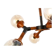 Люстра на штанге EVOLUCE Raquel SLE109402-06 цвет плафона/подвески Оранжевый, цвет арматуры Черный-4