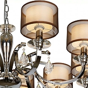 Люстра iLamp Mario RM16001/10CR цвет плафона/подвески Белый, Коричневый, Прозрачный, цвет арматуры Хром-4
